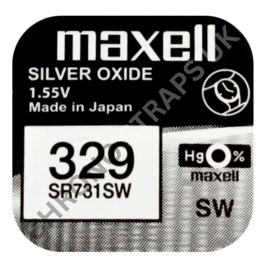 Maxell 329 / SR731SW Silver Oxide Watch Battery | Chrono Straps UK