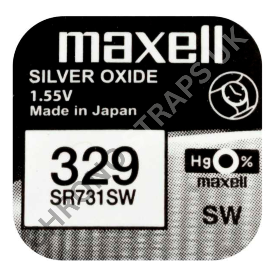 Maxell 329 / SR731SW Silver Oxide Watch Battery | Chrono Straps UK