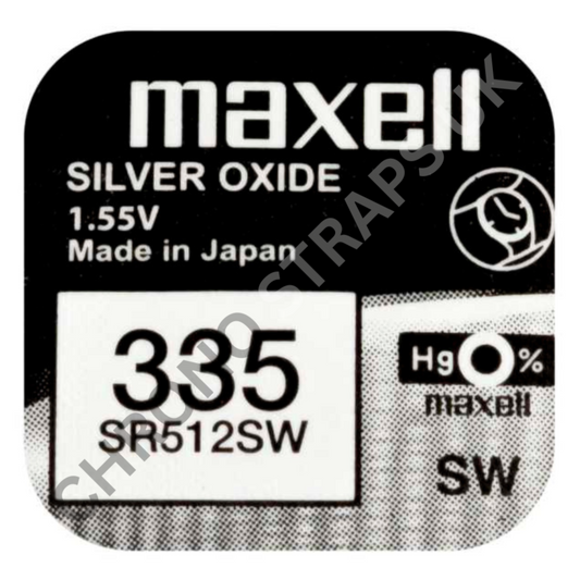 Maxell 335 / SR512SW Silver Oxide Watch Battery | Chrono Straps UK