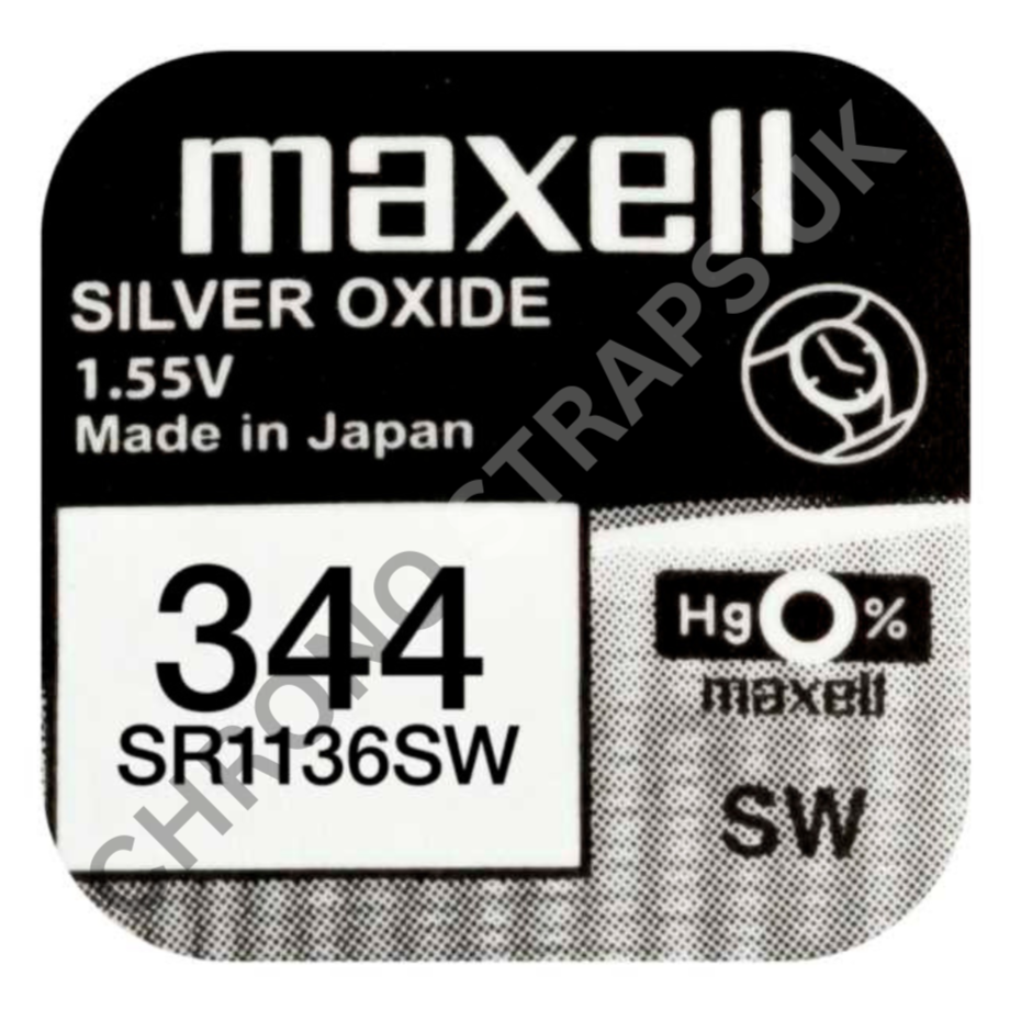 Maxell 344 / SR1136SW Silver Oxide Watch Battery | Chrono Straps UK