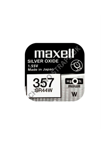 Maxell 357 / SR44W Silver Oxide Watch Battery | Chrono Straps UK