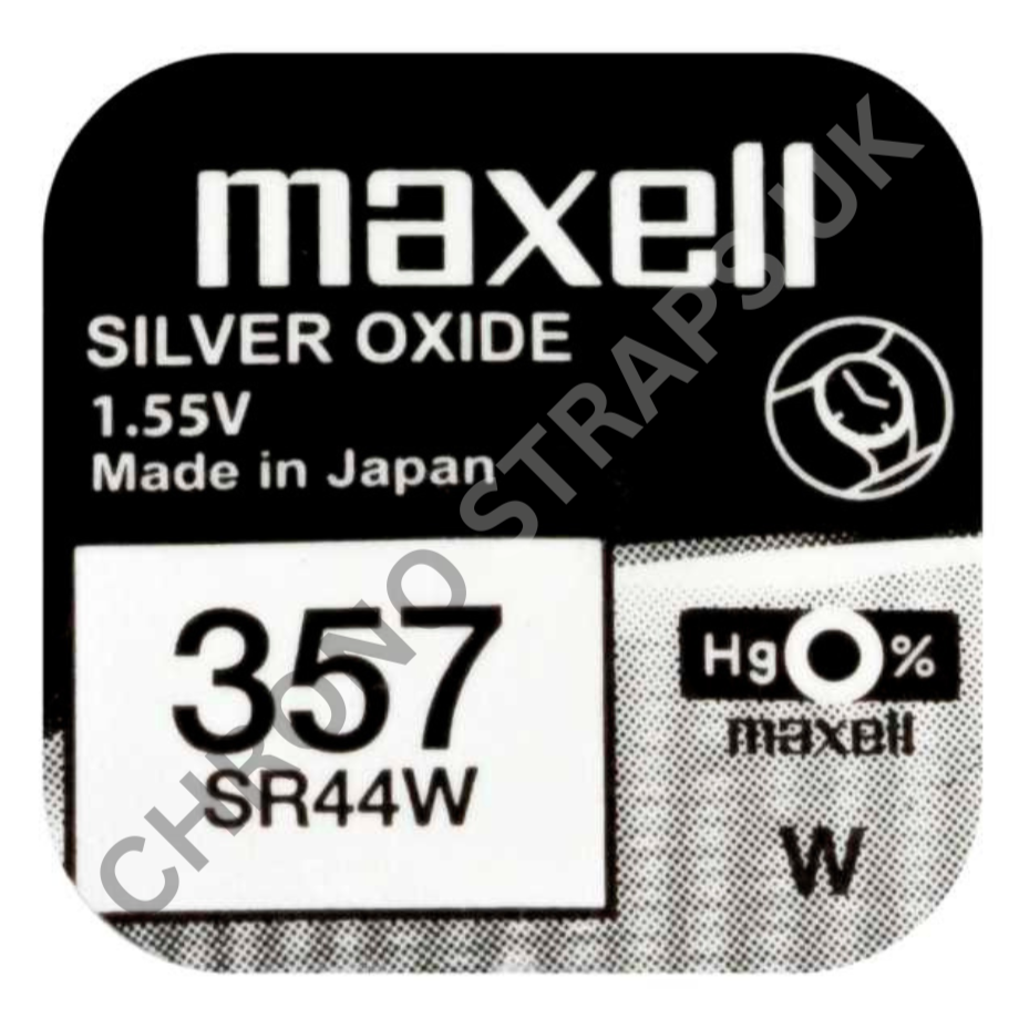 Maxell 357 / SR44W Silver Oxide Watch Battery | Chrono Straps UK