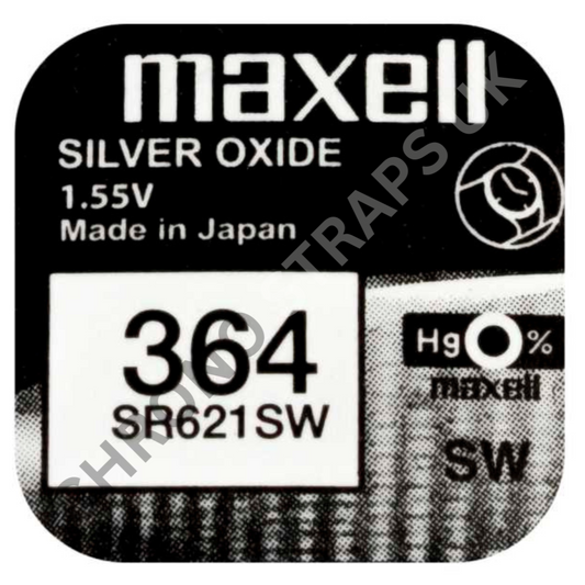 Maxell 364 / SR621SW Silver Oxide Watch Battery | Chrono Straps UK