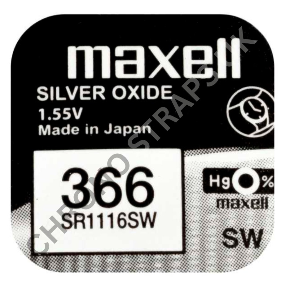 Maxell 366 / SR1116SW Silver Oxide Watch Battery | Chrono Straps UK