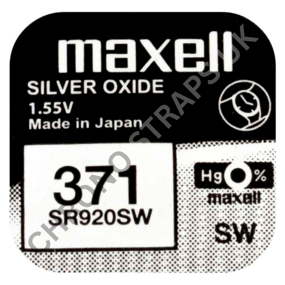 Maxell 371 / SR920SW Silver Oxide Watch Battery | Chrono Straps UK