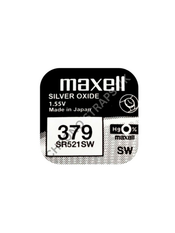 Maxell 379 / SR521SW Silver Oxide Watch Battery | Chrono Straps UK