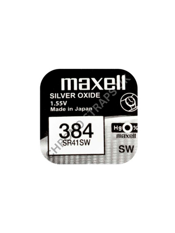 Maxell 384 / SR41SW Silver Oxide Watch Battery | Chrono Straps UK