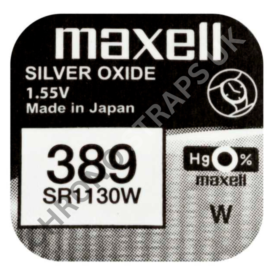 Maxell 389 / SR1130W Silver Oxide Watch Battery | Chrono Straps UK