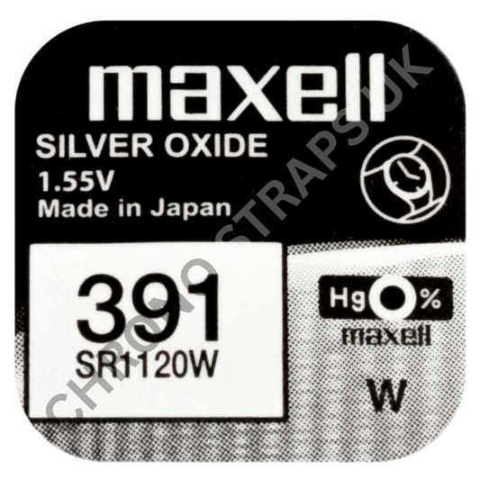 Maxell 391 / SR1120W Silver Oxide Watch Battery | Chrono Straps UK