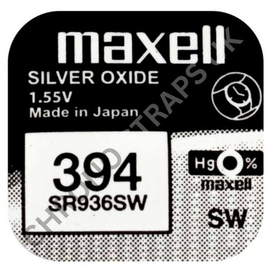 Maxell 394 / SR936SW Silver Oxide Watch Battery | Chrono Straps UK