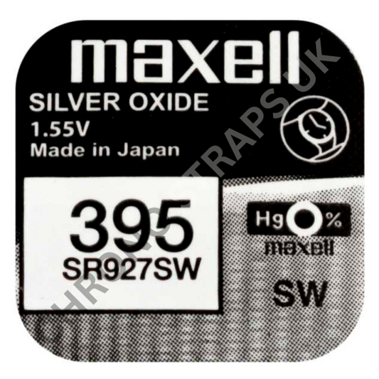 Maxell 395 / SR927SW Silver Oxide Watch Battery | Chrono Straps UK