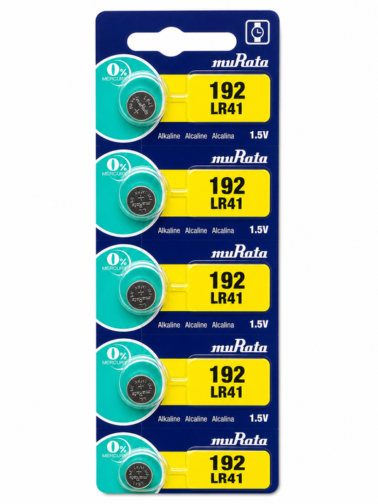 Murata LR41 192 Alkaline Watch Batteries – Pack of 5
