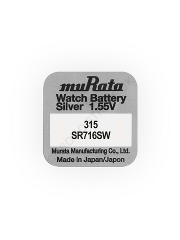 Murata 315 / SR716SW Silver Oxide Watch Battery | Chrono Straps UK