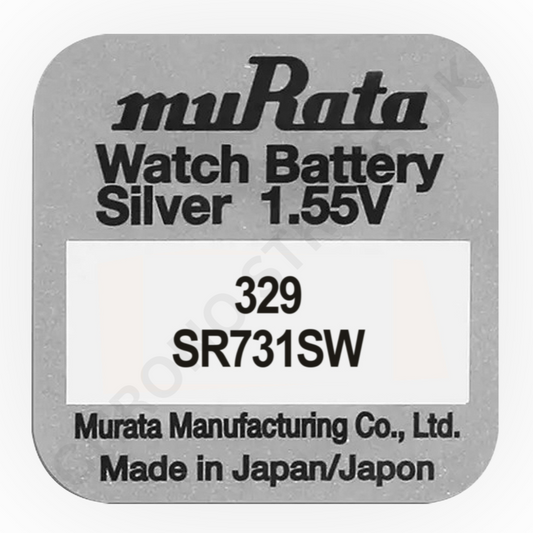 Murata 329 / SR731SW Silver Oxide Watch Battery | Chrono Straps UK