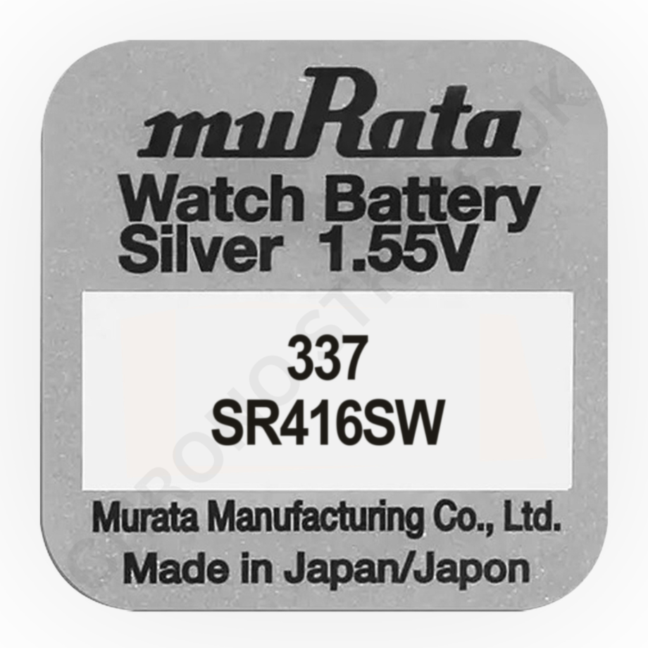 Murata 337 / SR416SW Silver Oxide Watch Battery | Chrono Straps UK