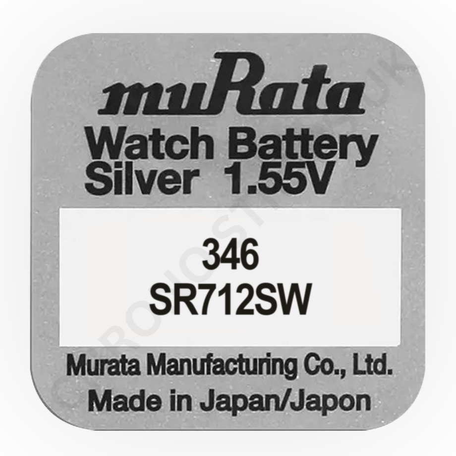 Murata 346 / SR712SW Silver Oxide Watch Battery | Chrono Straps UK