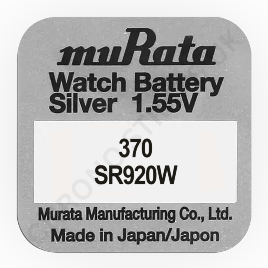 Murata 370 / SR920W Silver Oxide Watch Battery | Chrono Straps UK