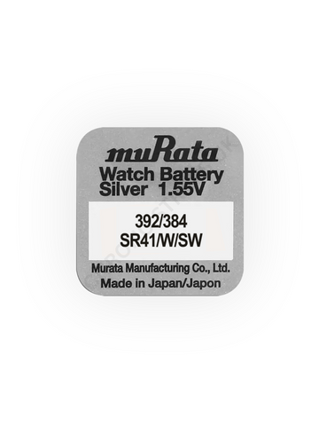 Murata 392 / 384 / SR41W / SR41SW Silver Oxide Watch Battery | Chrono Straps UK
