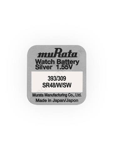 Murata 393 / 309 / SR48W / SR48SW Silver Oxide Watch Battery | Chrono Straps UK