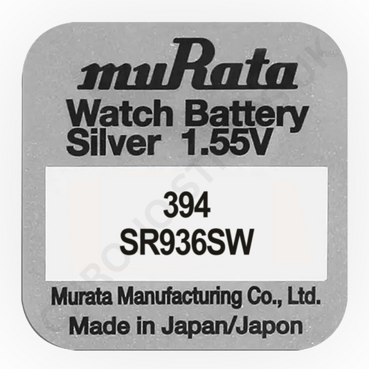 Murata 394 / SR936SW Silver Oxide Watch Battery | Chrono Straps UK