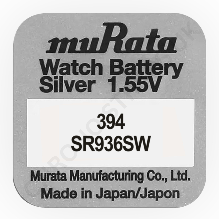 Murata 394 / SR936SW Silver Oxide Watch Battery | Chrono Straps UK
