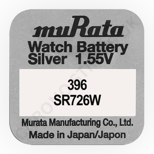 Murata 396 / SR726W Silver Oxide Watch Battery | Chrono Straps UK