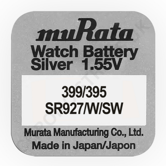 Murata 399 / 395 / SR927W / SR927SW Silver Oxide Watch Battery | Chrono Straps UK