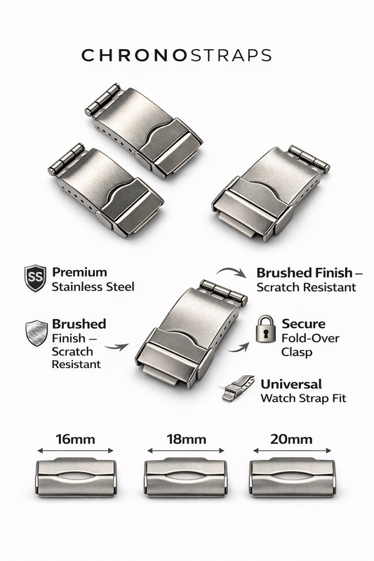 Stainless steel watch clasp deployment buckle 16mm 18mm 20mm replacement strap clasp