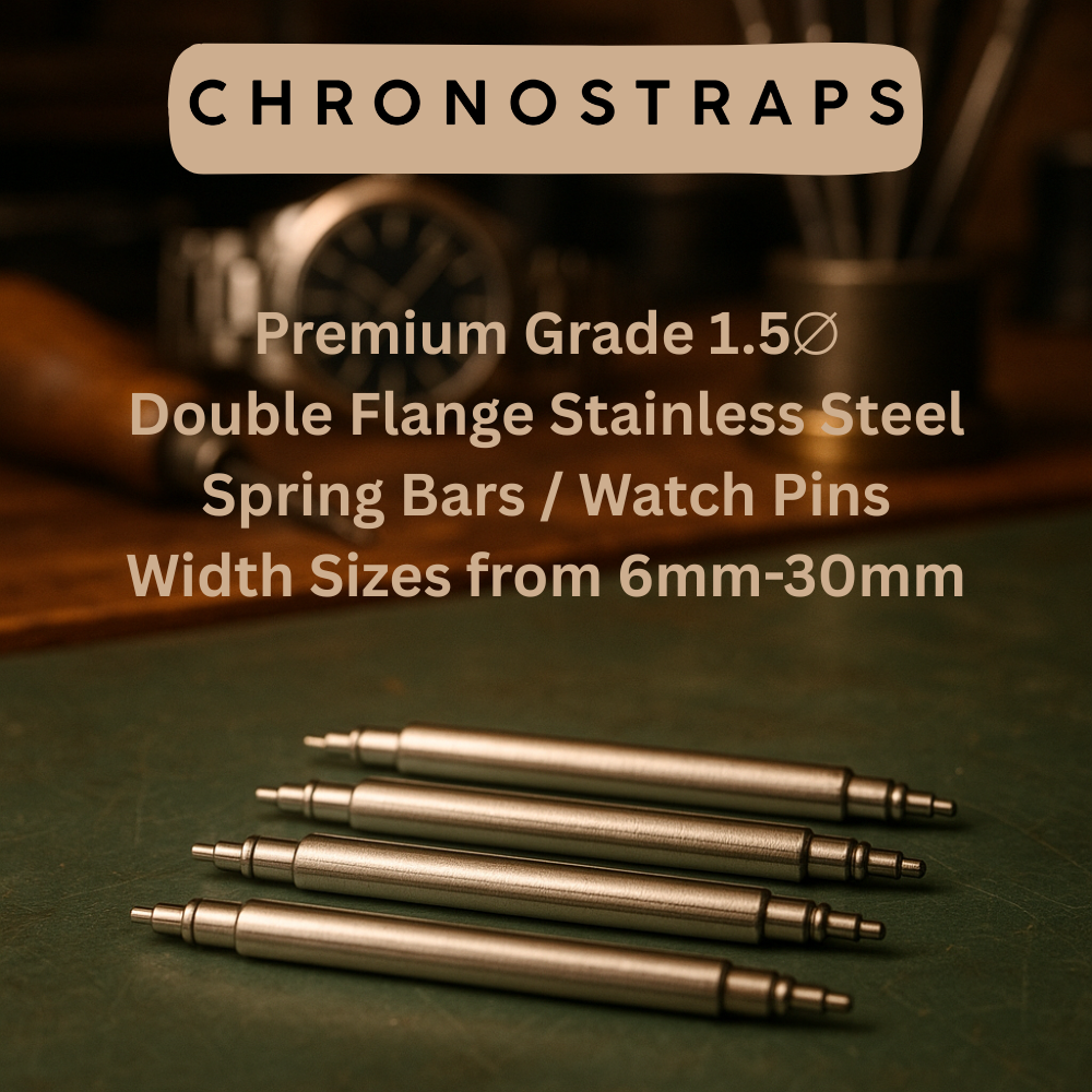 Premium Stainless Steel Watch Spring Bars – 1.5 mm Diameter | Chrono Straps UK