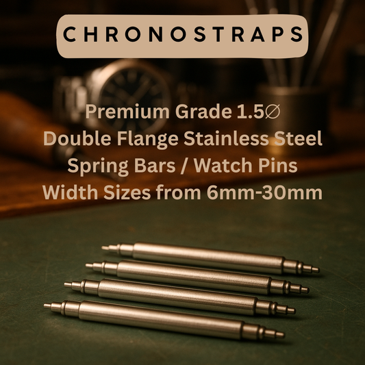 Premium Stainless Steel Watch Spring Bars – 1.5 mm Diameter | Chrono Straps UK