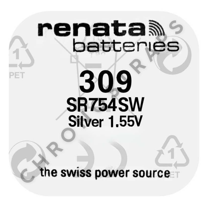 Renata 309 / SR754SW Swiss Made Silver Oxide Watch Battery