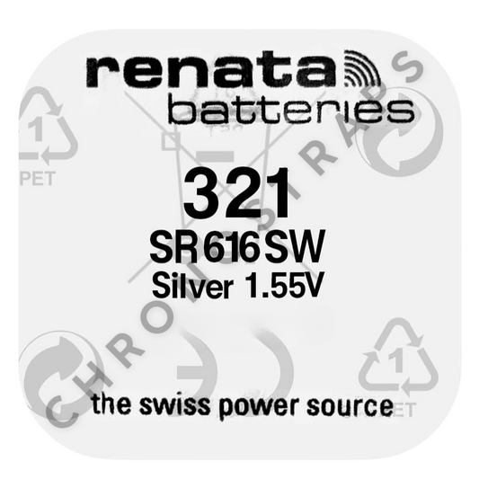 Renata 321 / SR616SW Swiss Made Silver Oxide Watch Battery