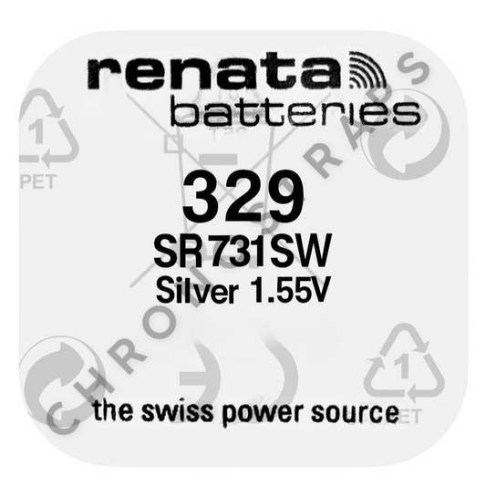 Renata 329 / SR731SW Swiss Made Silver Oxide Watch Battery