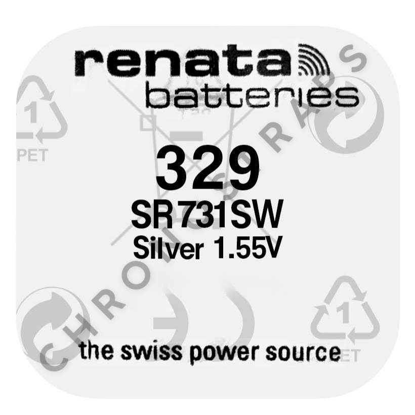 Renata 329 / SR731SW Swiss Made Silver Oxide Watch Battery