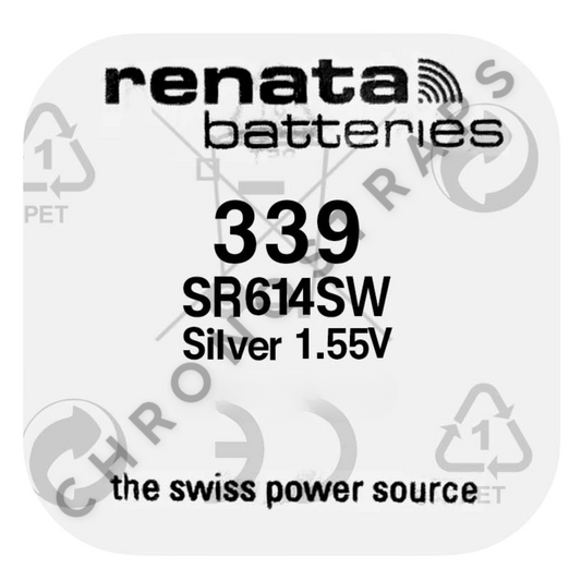 Renata 339 / SR614SW Swiss Made Silver Oxide Watch Battery