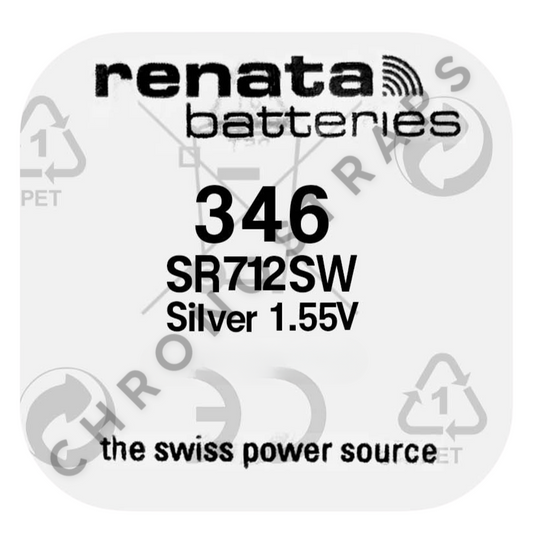 Renata 346 / SR712SW Swiss Made Silver Oxide Watch Battery