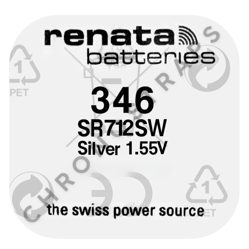 Renata 346 / SR712SW Swiss Made Silver Oxide Watch Battery