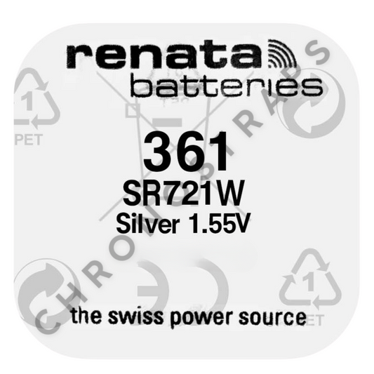 Renata 361 / SR721W Swiss Made Silver Oxide Watch Battery