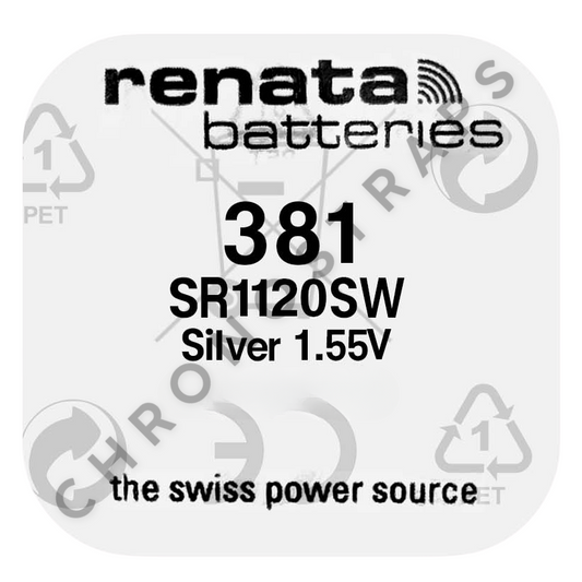Renata 381 / SR1120SW Swiss Made Silver Oxide Watch Battery