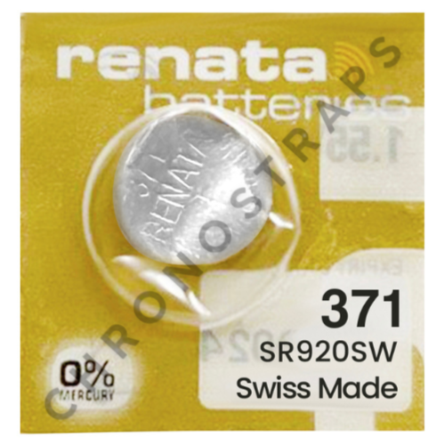 Renata Premium 371 / SR920SW  Swiss Made Silver Oxide Watch Battery