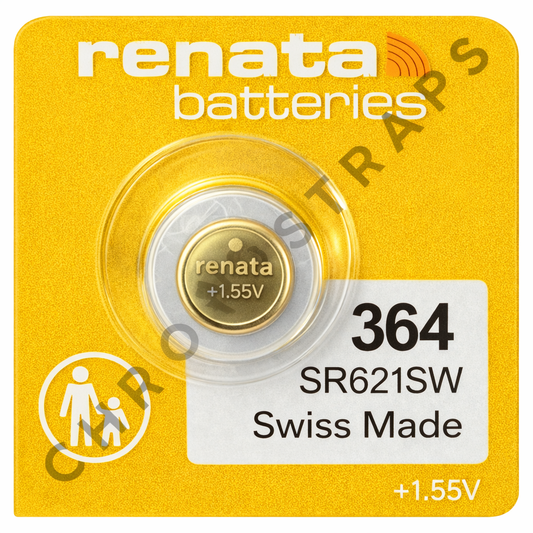 Renata Premium 364 / SR621SW  Swiss Made Silver Oxide Watch Battery