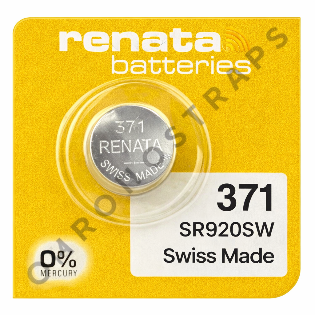 Renata Premium 371 / SR920SW  Swiss Made Silver Oxide Watch Battery