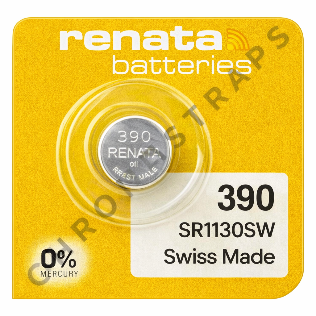Renata Premium 390 / SR1130SW  Swiss Made Silver Oxide Watch Battery