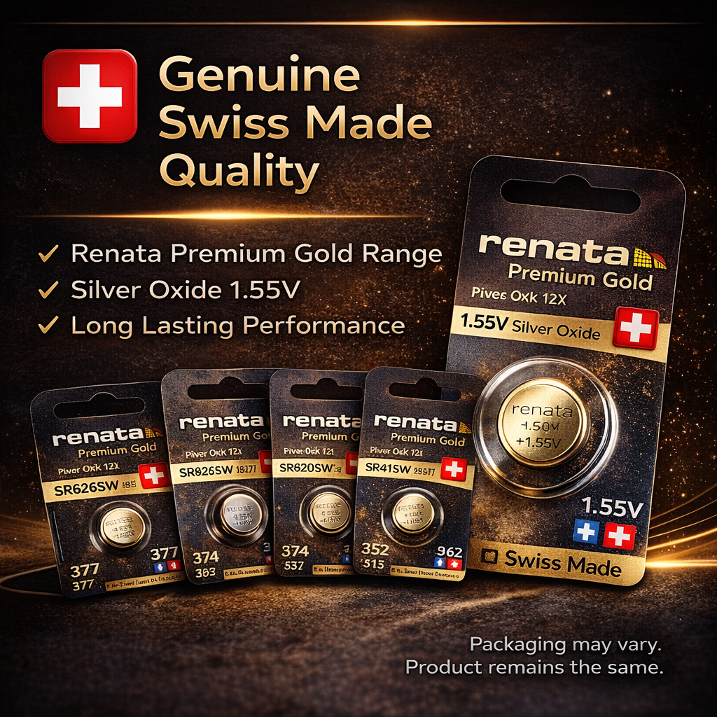 Renata Premium Silver Oxide Watch Batteries – All Sizes | Swiss Made | SR Series