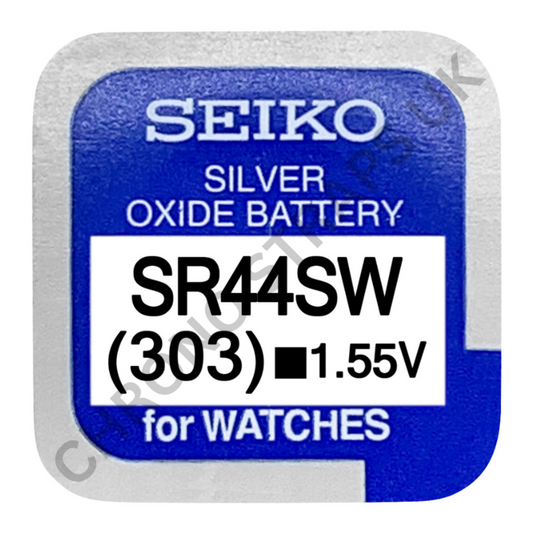 Seiko 303 / SR44SW Silver Oxide Watch Battery | Chrono Straps UK