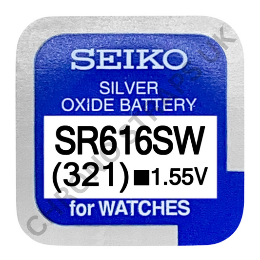 Seiko 321 / SR616SW Silver Oxide Watch Battery | Chrono Straps UK