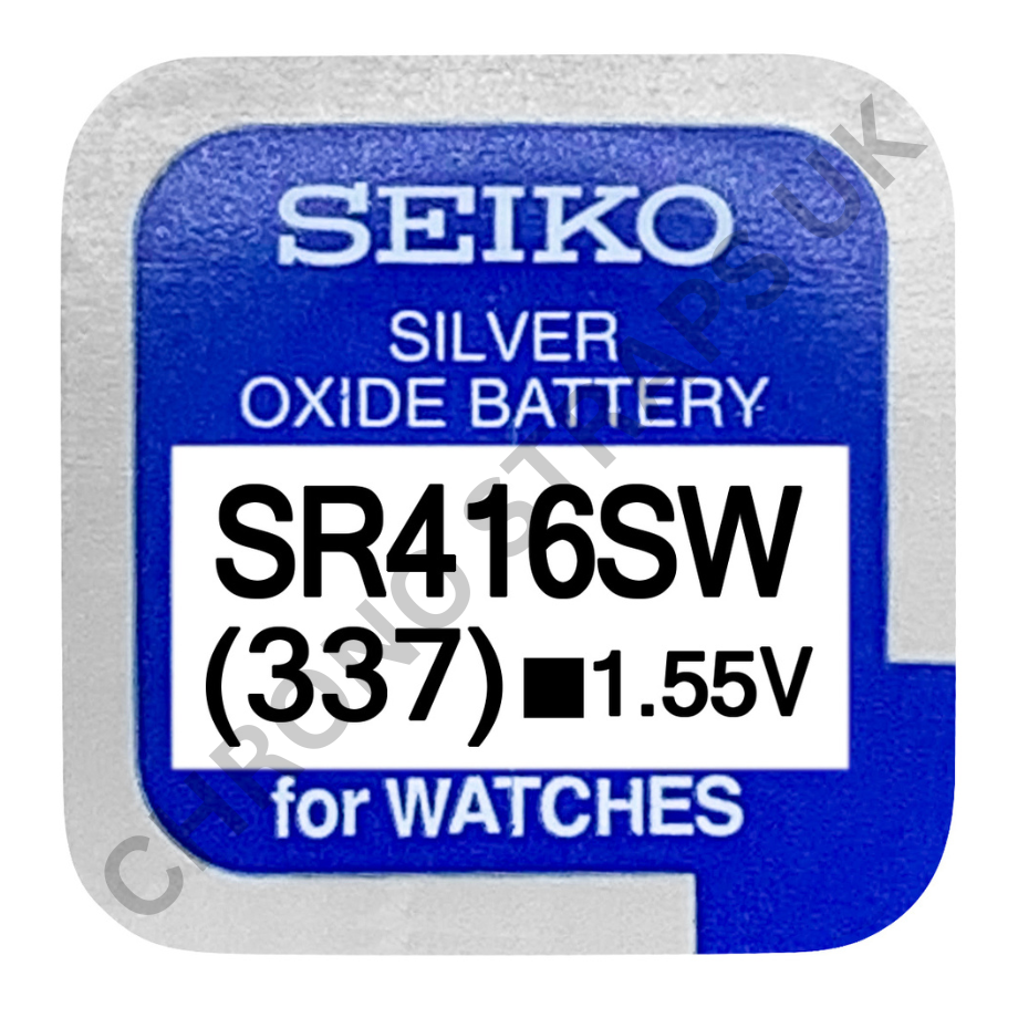 Seiko 337 / SR416SW Silver Oxide Watch Battery | Chrono Straps UK