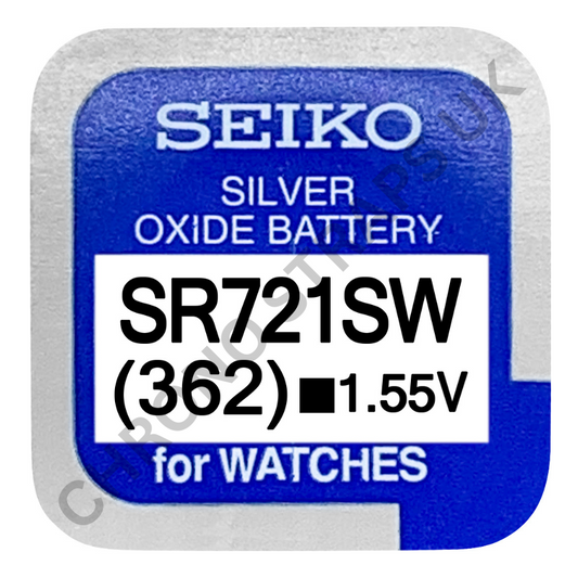 Seiko 362 / SR721SW Silver Oxide Watch Battery | Chrono Straps UK