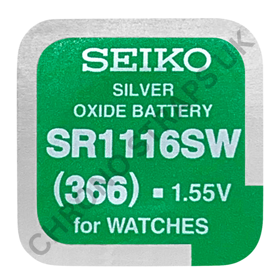 Seiko 366 / SR1116SW Silver Oxide Watch Battery | Chrono Straps UK