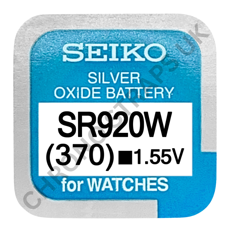 Seiko 370 / SR920W Silver Oxide Watch Battery | Chrono Straps UK